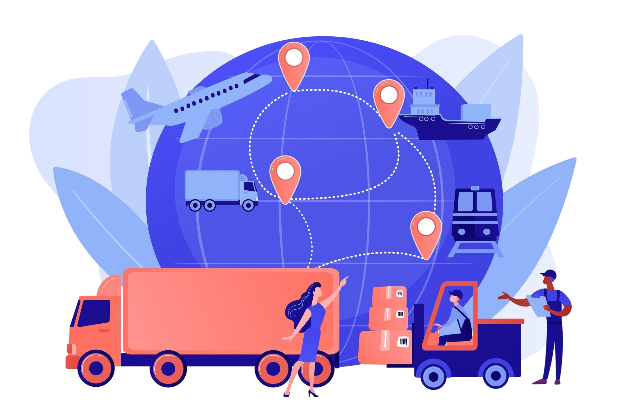 Import Export Illustration